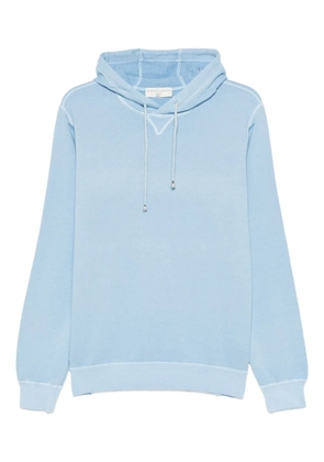 Filippo De Laurentiis drawstring-fastening cotton hoodie - Blue