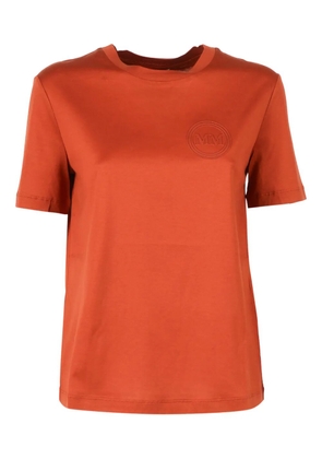 Max Mara logo-embroidered T-shirt - Orange