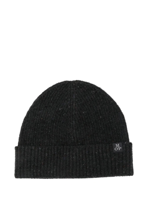 Marc O'Polo logo-patch beanie hat - Grey