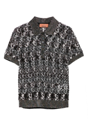 Missoni knit polo top - Brown