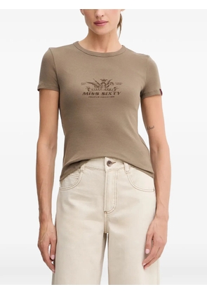 Miss Sixty print-detail T-shirt - Neutrals