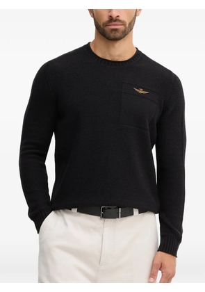 Aeronautica Militare logo-detail black sweater