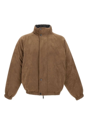 Emporio Armani raglan-sleeve reversible bomber jacket - Brown