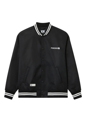 FINGERCROXX embroidered baseball jacket - Black