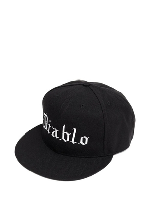 Willy Chavarria Diablo-embroidered cap - Black