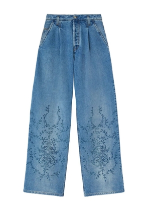 Ermanno Scervino floral-embroidery jeans - Blue