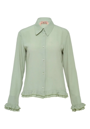 Nº21 ruffled-trim shirt - Green