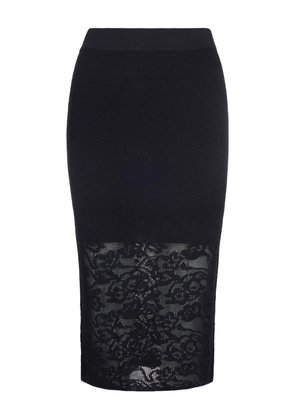 Patrizia Pepe lace midi skirt - Black