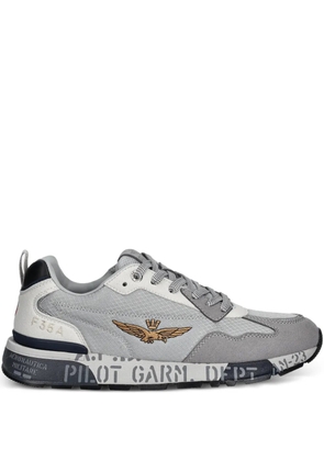Aeronautica Militare logo-detail sneakers - Grey