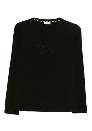 LIU JO crew-neck long sleeve T-shirt - Black