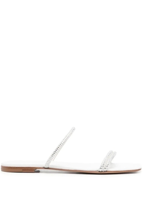 Gianvito Rossi Cannes leather slip-on sandals - White