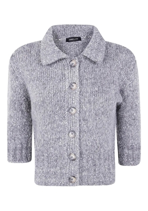 anne claire button-down cardigan - Grey