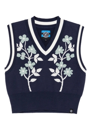 SPORT b. by agnès b. flower graphic sweater vest - Blue