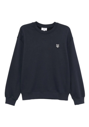 Maison Kitsuné embroidered-logo patch sweatshirt - Blue