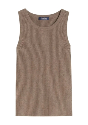 'S Max Mara ribbed round-neck top - Neutrals