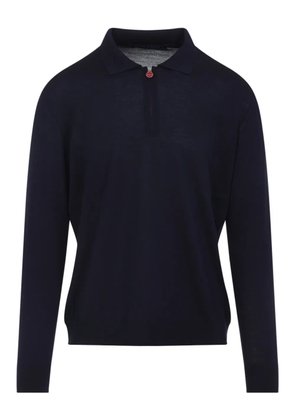 Kiton half-zip polo shirt - NAVY BLUE