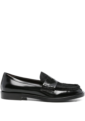 Roberto Festa leather fur loafers - Black