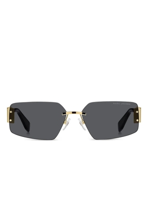 Marc Jacobs Eyewear chain-strap rectangle-frame sunglasses - GOLD BLACK 2