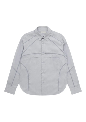 Craig Green striped topstitching shirt - Grey