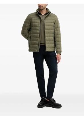 BOSS quilted logo-plaque jacket - Green