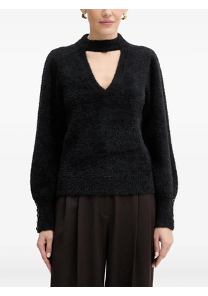 GUESS USA Fuzzy cut-out sweater - Black