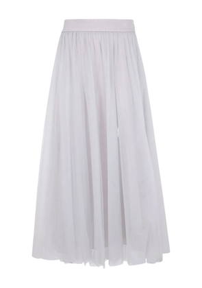 Fabiana Filippi elastic-waist tulle skirt - White