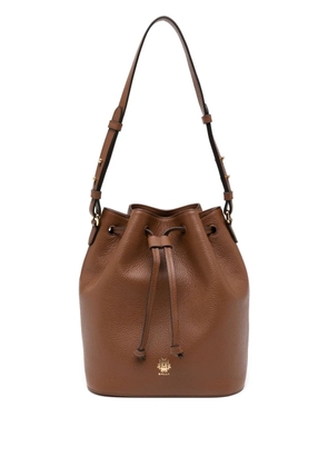 Bally leather drawstring bucket bag - Brown