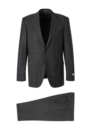 Canali check-pattern single-breasted suit - Grey
