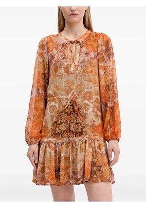 Desigual tie-neck dress - Orange