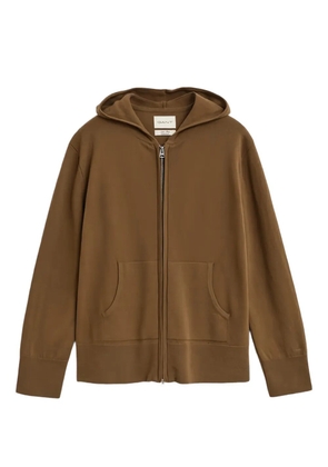 Gant zip-up hooded jacket - Brown
