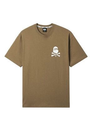 FINGERCROXX skull-crossbones cotton T-shirt - Brown