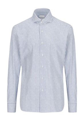 Xacus striped linen shirt - Blue