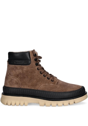 Gant lace-up panelled boots - Brown