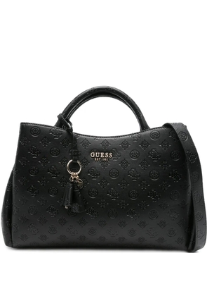 GUESS USA Phoebe 4G Peony logo-plaque tote bag - Black