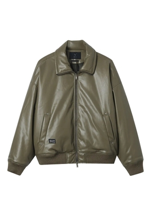 FIVE CM high-neck ribbed-cuff jacket - Green