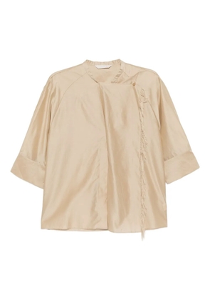 LESS draped-detailing blouse - Neutrals