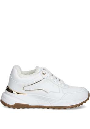 GUESS USA Farrea faux fur-trim sneakers - White