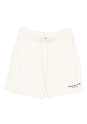 Sporty & Rich x Hotel Du Cap Eden Roc Eden Script embroidered mini shorts - Neutrals