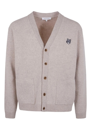 Maison Kitsuné fox-patch cardigan - Neutrals