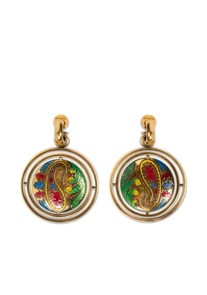 ETRO paisley button drop earrings - Gold