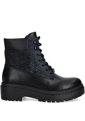 GUESS USA embellished lace-up boots - Black