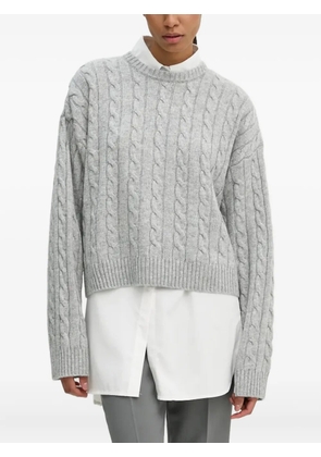 Day Birger Et Mikkelsen cable-knit crew-neck sweater - Grey