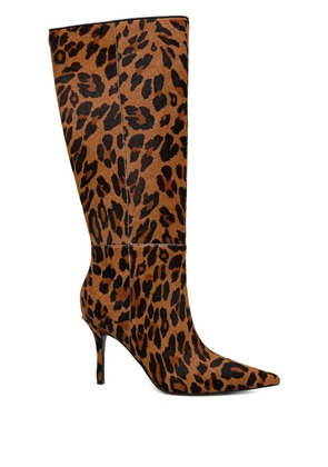 GUESS USA Gressa animal print boots - Brown