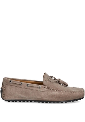 Hackett Driver tassel-suede loafers - Brown