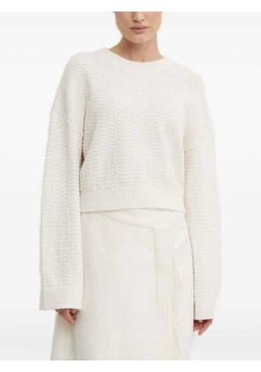 A.L.C. textured round-neck sweater - White