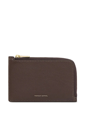 Mansur Gavriel logo-print leather wallet - Brown