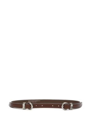 Ermanno Scervino double-buckle calfskin belt - Brown