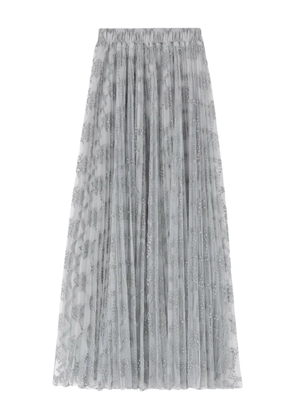 Ermanno Scervino embroidered pleated skirt - Grey