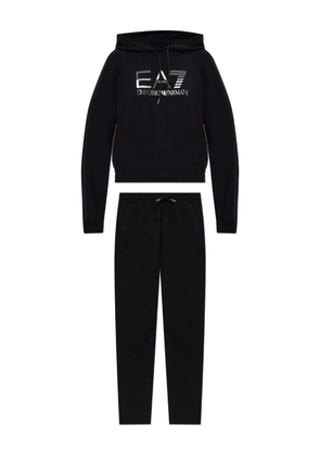 Ea7 Emporio Armani logo tracksuit - Black
