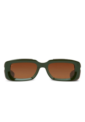 T Henri Eyewear Yurus rectangle-frame sunglasses - Green
